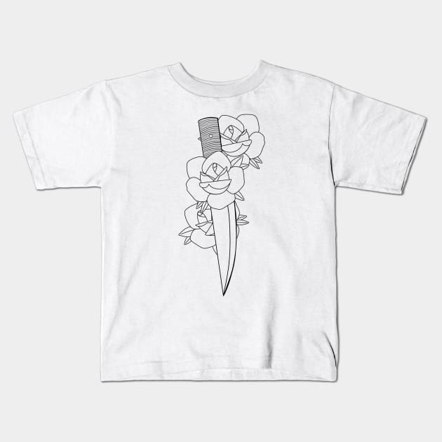 Knife fight Kids T-Shirt by AshleyNikkiB